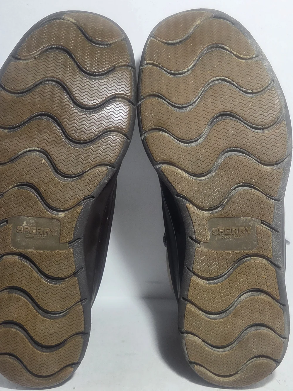Sperry Mens Duck Boots 2-Tone  Brown Leather Waterproof Ankle Rain Boots Sz 11
